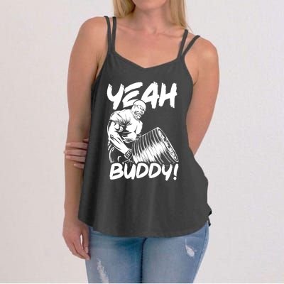 Yeah Buddy - Ronnie Coleman T-Bar Row - Gym Motivational Women's Strappy Tank