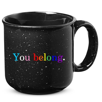 You Belong Rainbow Support Respect LGBT Gay Pride LGBTQ 15oz Campfire Ceramic Mug