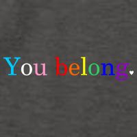You Belong Rainbow Support Respect LGBT Gay Pride LGBTQ Vector Backpack