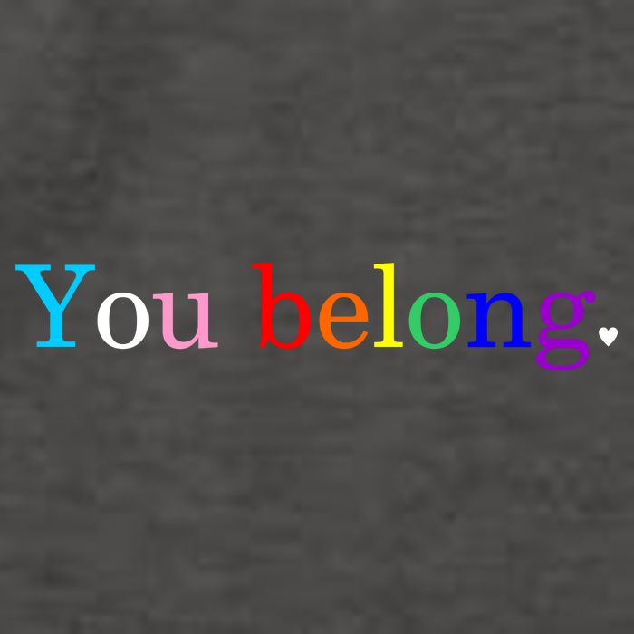 You Belong Rainbow Support Respect LGBT Gay Pride LGBTQ Vector Backpack