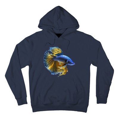 Yellow & Blue Siamese Fighting Betta Fish Aquarium Owner Hoodie