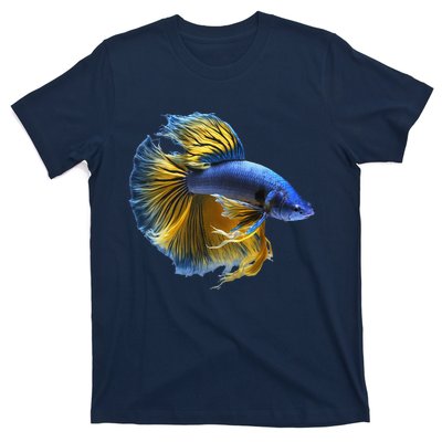 Yellow & Blue Siamese Fighting Betta Fish Aquarium Owner T-Shirt