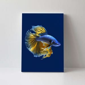 Yellow & Blue Siamese Fighting Betta Fish Aquarium Owner Canvas