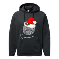 Yarn Ball Santa Knitting Christmas Xmas Hat Performance Fleece Hoodie