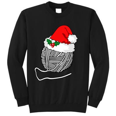 Yarn Ball Santa Knitting Christmas Xmas Hat Sweatshirt