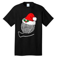 Yarn Ball Santa Knitting Christmas Xmas Hat Tall T-Shirt