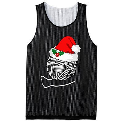 Yarn Ball Santa Knitting Christmas Xmas Hat Mesh Reversible Basketball Jersey Tank