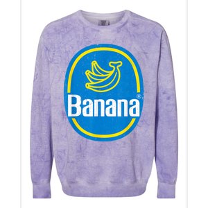 Yellow Banana Sticker Fruit Lazy Diy Easy Halloween Costume Colorblast Crewneck Sweatshirt