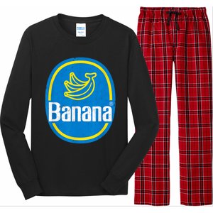 Yellow Banana Sticker Fruit Lazy Diy Easy Halloween Costume Long Sleeve Pajama Set