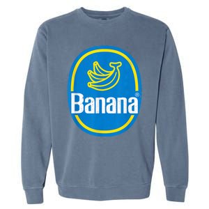 Yellow Banana Sticker Fruit Lazy Diy Easy Halloween Costume Garment-Dyed Sweatshirt