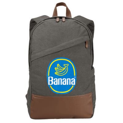 Yellow Banana Sticker Fruit Lazy Diy Easy Halloween Costume Cotton Canvas Backpack