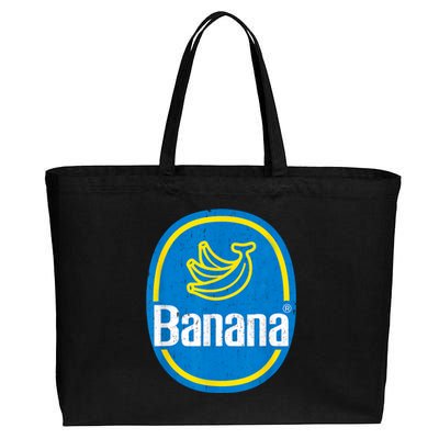 Yellow Banana Sticker Fruit Lazy Diy Easy Halloween Costume Cotton Canvas Jumbo Tote