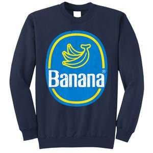 Yellow Banana Sticker Fruit Lazy Diy Easy Halloween Costume Sweatshirt