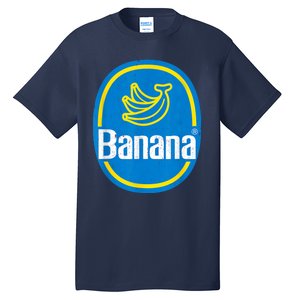 Yellow Banana Sticker Fruit Lazy Diy Easy Halloween Costume Tall T-Shirt