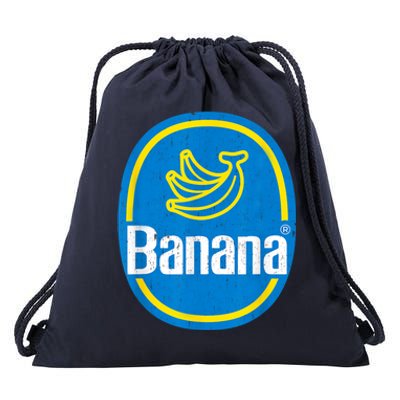 Yellow Banana Sticker Fruit Lazy Diy Easy Halloween Costume Drawstring Bag