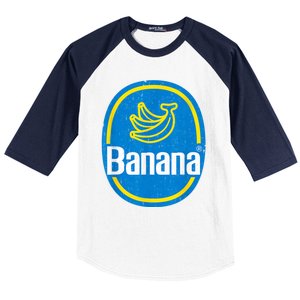 Yellow Banana Sticker Fruit Lazy Diy Easy Halloween Costume Baseball Sleeve Shirt