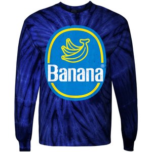 Yellow Banana Sticker Fruit Lazy Diy Easy Halloween Costume Tie-Dye Long Sleeve Shirt