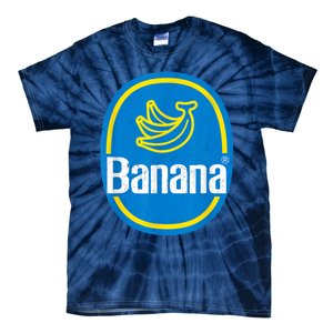 Yellow Banana Sticker Fruit Lazy Diy Easy Halloween Costume Tie-Dye T-Shirt