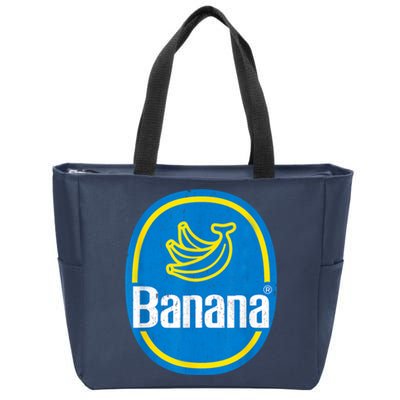 Yellow Banana Sticker Fruit Lazy Diy Easy Halloween Costume Zip Tote Bag