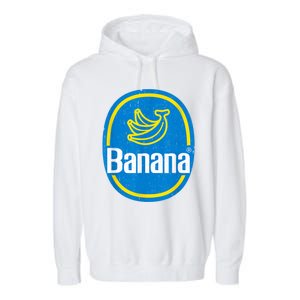 Yellow Banana Sticker Fruit Lazy Diy Easy Halloween Costume Garment-Dyed Fleece Hoodie