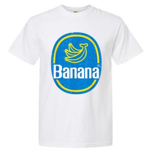 Yellow Banana Sticker Fruit Lazy Diy Easy Halloween Costume Garment-Dyed Heavyweight T-Shirt