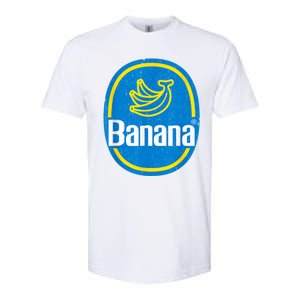 Yellow Banana Sticker Fruit Lazy Diy Easy Halloween Costume Softstyle CVC T-Shirt