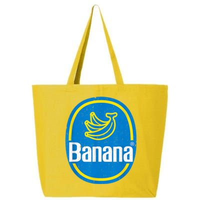 Yellow Banana Sticker Fruit Lazy Diy Easy Halloween Costume 25L Jumbo Tote