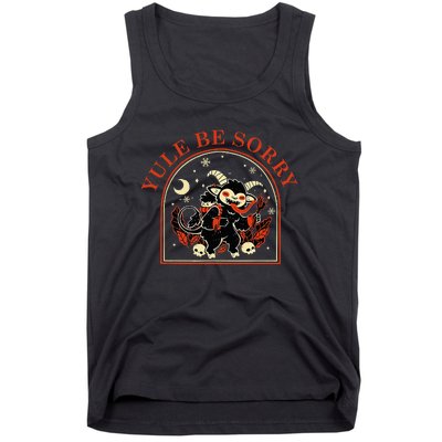 Yule Be Sorry Cute Krampus Dark Christmas Merry Krampus Tank Top