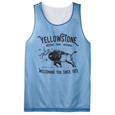 Yellowstone Bison Toss National Park Wyoming Mesh Reversible Basketball Jersey Tank