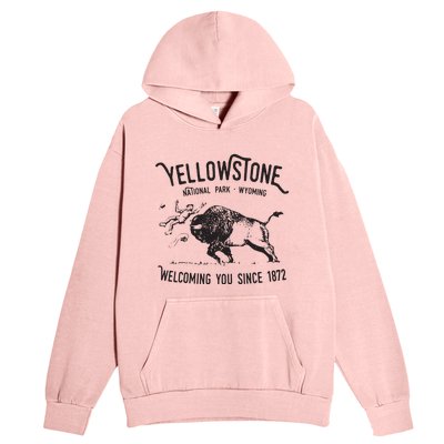 Yellowstone Bison Toss National Park Wyoming Urban Pullover Hoodie