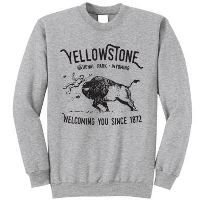 Yellowstone Bison Toss National Park Wyoming Sweatshirt