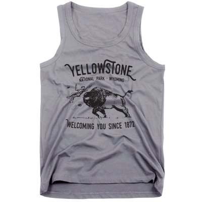 Yellowstone Bison Toss National Park Wyoming Tank Top