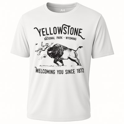 Yellowstone Bison Toss National Park Wyoming Performance Shirt