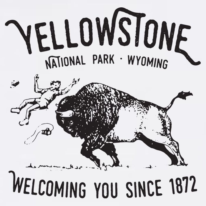 Yellowstone Bison Toss National Park Wyoming Cooling Performance Crew T-Shirt