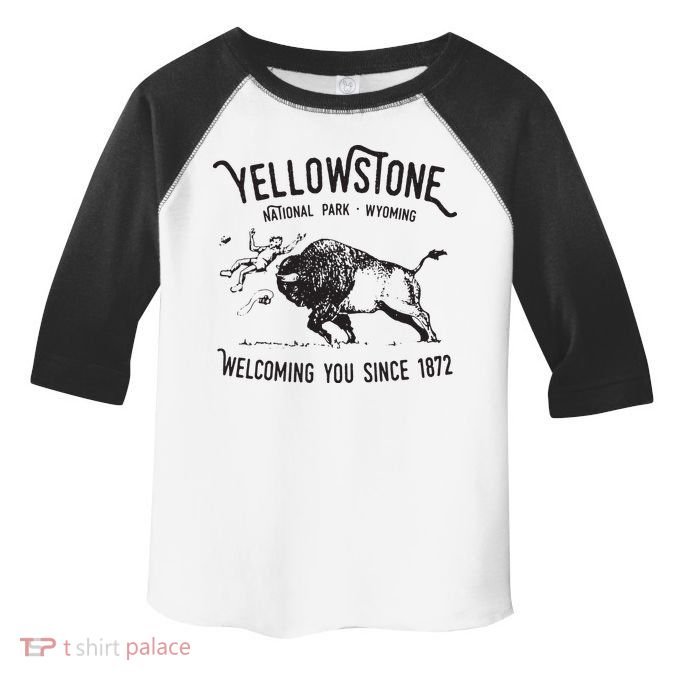Yellowstone Bison Toss National Park Wyoming Toddler Fine Jersey T-Shirt