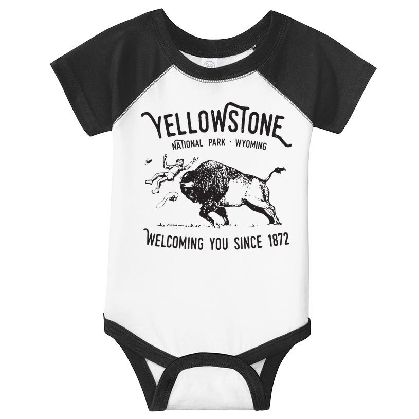 Yellowstone Bison Toss National Park Wyoming Infant Baby Jersey Bodysuit