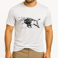 Yellowstone Bison Toss Warning Flyer Cooling Performance Crew T-Shirt