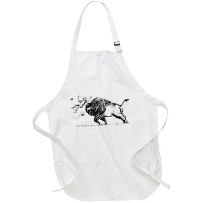 Yellowstone Bison Toss Warning Flyer Apron