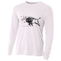 Yellowstone Bison Toss Warning Flyer Cooling Performance Long Sleeve Crew