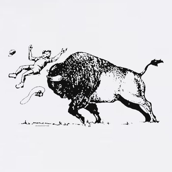 Yellowstone Bison Toss Warning Flyer Cooling Performance Long Sleeve Crew
