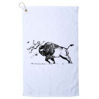 Yellowstone Bison Toss Warning Flyer Golf Towel