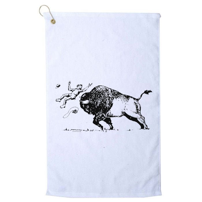 Yellowstone Bison Toss Warning Flyer Golf Towel