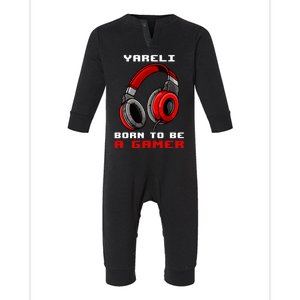 Yareli Born To Be A Gamer Personalized Gift Infant Fleece One Piece