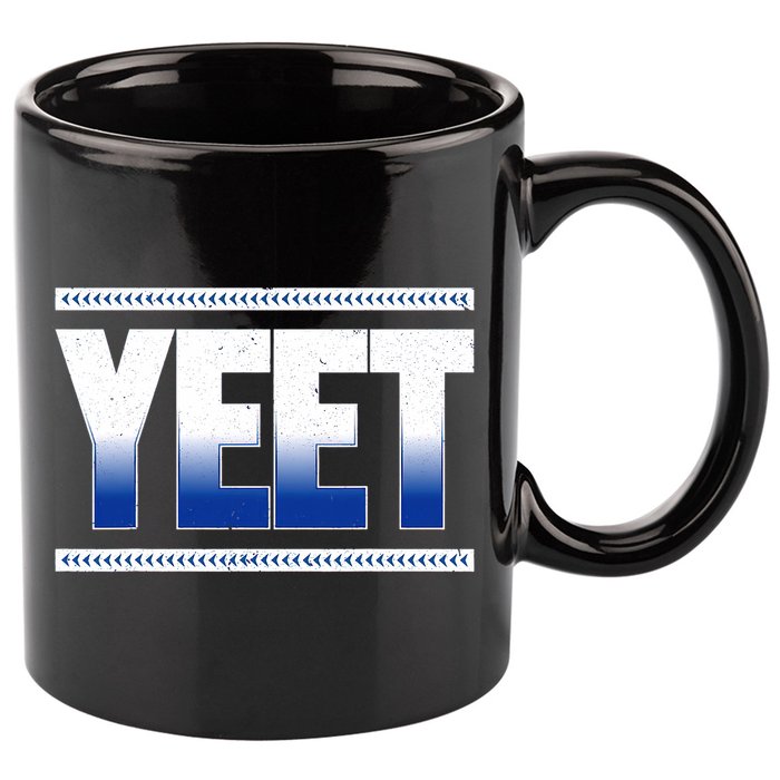 Yeet Blue 11oz C Handle Ceramic Mug