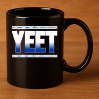 Yeet Blue 11oz C Handle Ceramic Mug