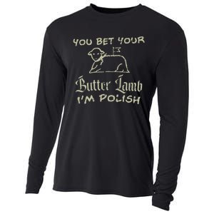 You Bet Your Butter Lamb I'm Polish Animals Cooling Performance Long Sleeve Crew