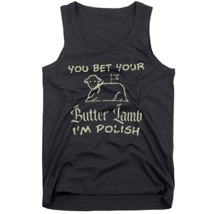 You Bet Your Butter Lamb I'm Polish Animals Tank Top