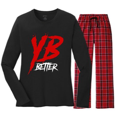 Yb Better Women's Long Sleeve Flannel Pajama Set 