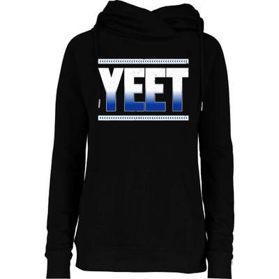 Yeet Blue Womens Funnel Neck Pullover Hood