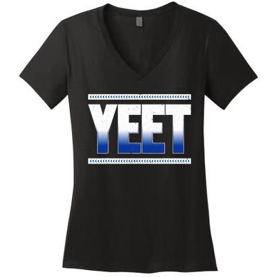 Yeet Blue Women's V-Neck T-Shirt